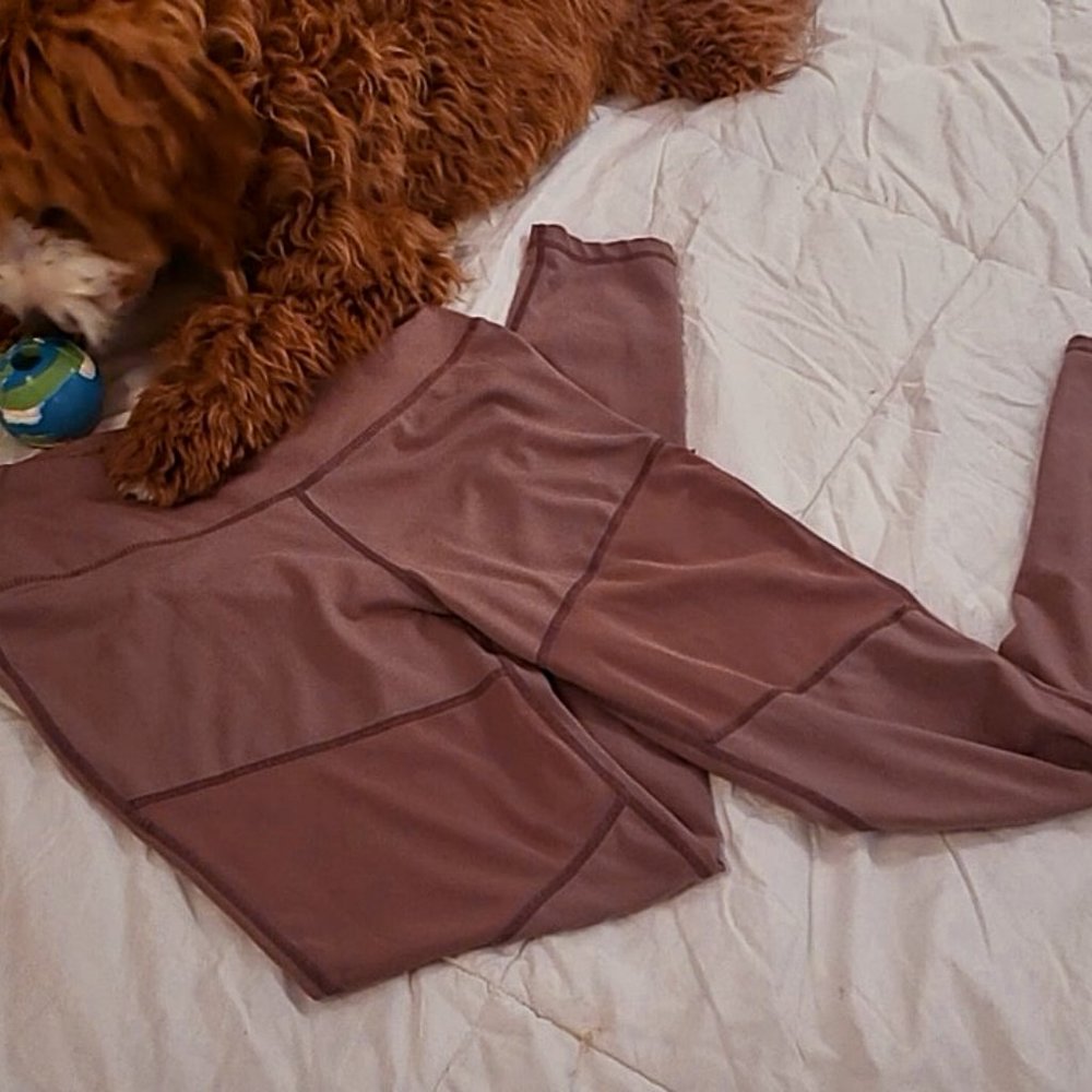 V Active Dusty Purple Yoga Pants (size M)